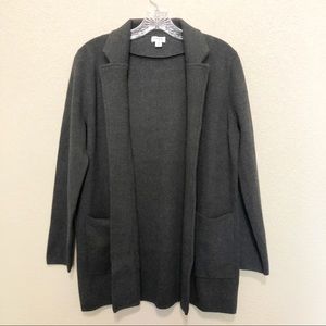 J CREW 100% Cotton Gray Sweater Cardigan Blazer